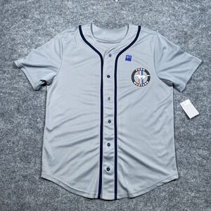 Ford Mustang Baseball Jersey Mens Medium Koala Grey 1967 Graphic Hybrid Apparel